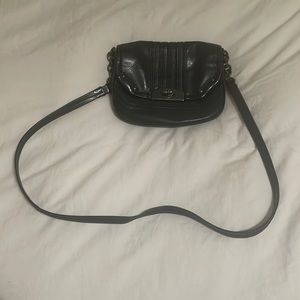 B. Makowsky black leather crossbody bag